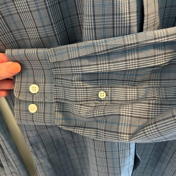 Eddie Bauer Button Down Bundle Mens Size Small Blue Plaid Long Sleeve Shirt Work - Picture 5 of 16